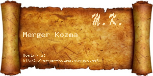 Merger Kozma névjegykártya